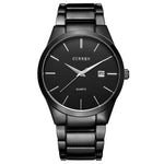 Relógio de Quartzo CURREN 8106 Fashion Business com Calendário, à prova de água, aço completo, caixa preta mostrador preto, caixa branca mostrador preto, caixa preta mostrador branco, caixa branca mostrador branco