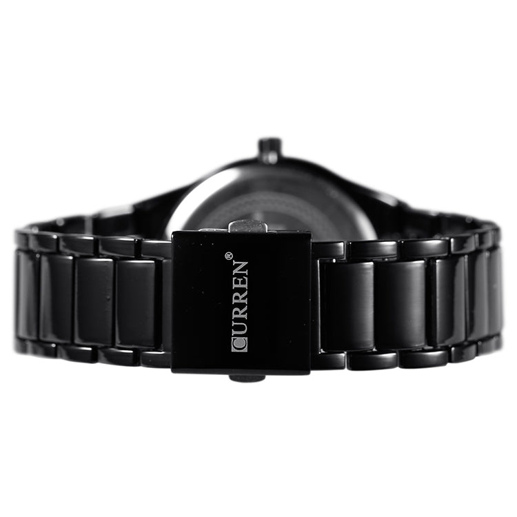 Relógio de Quartzo CURREN 8106 Fashion Business com Calendário, à prova de água, aço completo, caixa preta mostrador preto, caixa branca mostrador preto, caixa preta mostrador branco, caixa branca mostrador branco