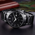 Relógio de Quartzo CURREN 8106 Fashion Business com Calendário, à prova de água, aço completo, caixa preta mostrador preto, caixa branca mostrador preto, caixa preta mostrador branco, caixa branca mostrador branco