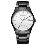 Relógio de Quartzo CURREN 8106 Fashion Business com Calendário, à prova de água, aço completo, caixa preta mostrador preto, caixa branca mostrador preto, caixa preta mostrador branco, caixa branca mostrador branco