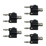 5 Peças de Adaptador Conector Fêmea BNC para Duplo Plugue Banana Macho, BNC Fêmea para Duplo Banana Macho