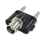 5 Peças de Adaptador Conector Fêmea BNC para Duplo Plugue Banana Macho, BNC Fêmea para Duplo Banana Macho
