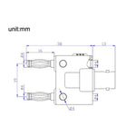 5 Peças de Adaptador Conector Fêmea BNC para Duplo Plugue Banana Macho, BNC Fêmea para Duplo Banana Macho