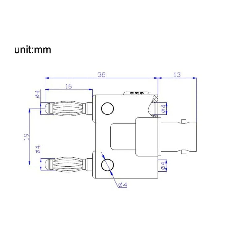 5 Peças de Adaptador Conector Fêmea BNC para Duplo Plugue Banana Macho, BNC Fêmea para Duplo Banana Macho