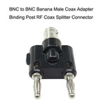 5 Peças de Adaptador Conector Fêmea BNC para Duplo Plugue Banana Macho, BNC Fêmea para Duplo Banana Macho