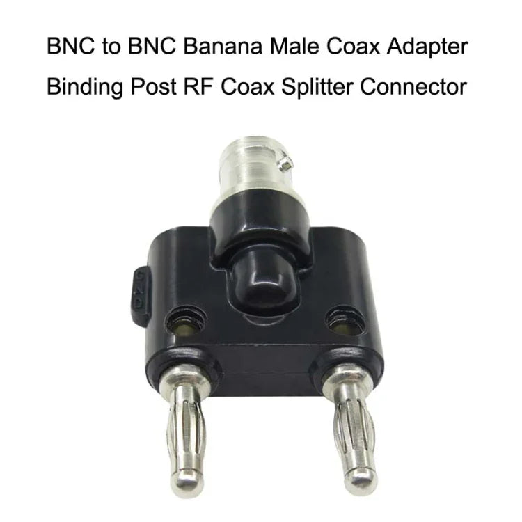5 Peças de Adaptador Conector Fêmea BNC para Duplo Plugue Banana Macho, BNC Fêmea para Duplo Banana Macho