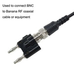 5 Peças de Adaptador Conector Fêmea BNC para Duplo Plugue Banana Macho, BNC Fêmea para Duplo Banana Macho
