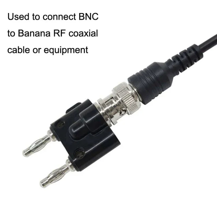 5 Peças de Adaptador Conector Fêmea BNC para Duplo Plugue Banana Macho, BNC Fêmea para Duplo Banana Macho