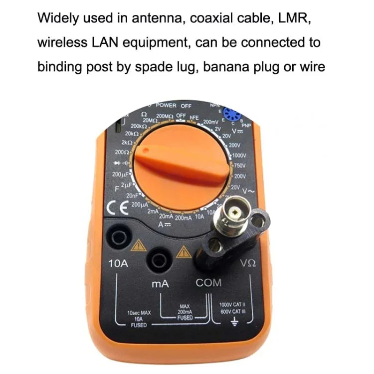5 Peças de Adaptador Conector Fêmea BNC para Duplo Plugue Banana Macho, BNC Fêmea para Duplo Banana Macho