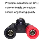 5 Peças de Adaptador RF Conector BNC Macho para Duas Fêmeas Plugue Banana, BNC Macho para Duas Banana Fêmea
