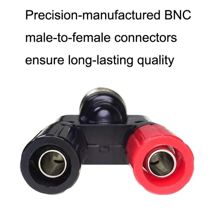 5 Peças de Adaptador RF Conector BNC Macho para Duas Fêmeas Plugue Banana, BNC Macho para Duas Banana Fêmea