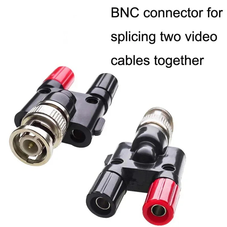 5 Peças de Adaptador RF Conector BNC Macho para Duas Fêmeas Plugue Banana, BNC Macho para Duas Banana Fêmea