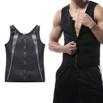 Men Zipper Vest Abdomen Corset Fitness Clothing, S, L, XL, XXL, XXXL, M