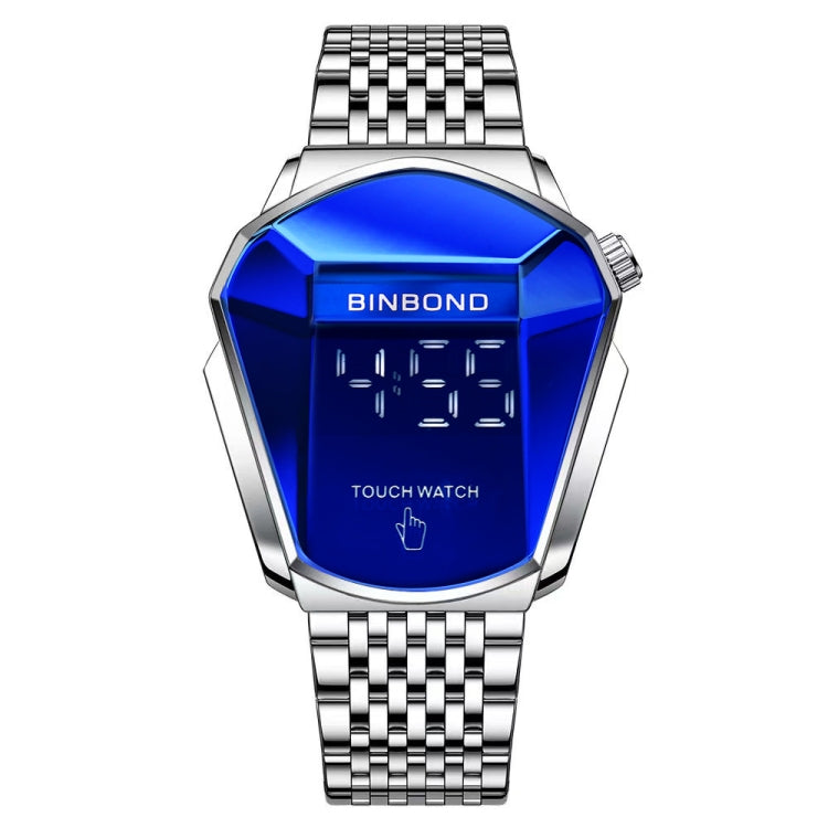 BINBOND Relógio de Pulso Masculino Conceito Locomotiva com Ecrã Tátil e Correia de Aço Tecnologia Avançada, Ecrã Tátil Preto Aço Azul, Ecrã Tátil Branco Aço Azul, Ecrã Tátil Dourado Completo Azul, Ecrã Tátil Azul Aço Azul