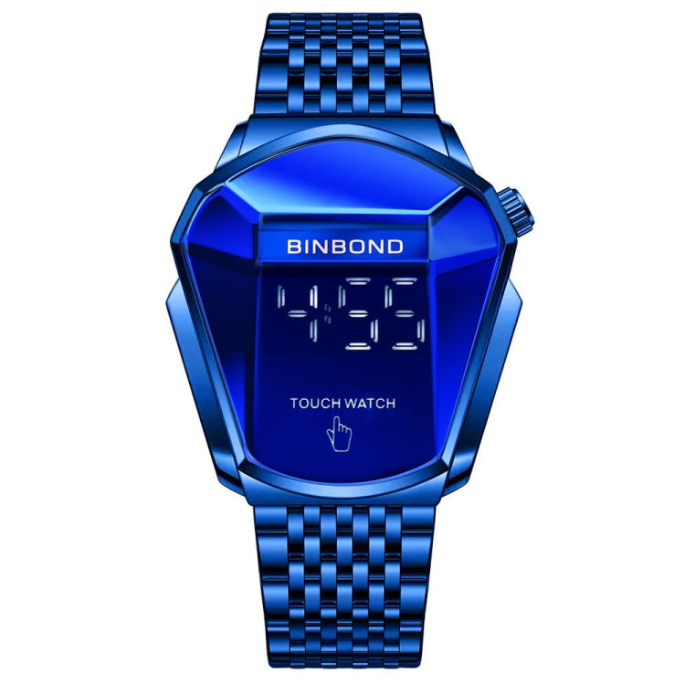 BINBOND Relógio de Pulso Masculino Conceito Locomotiva com Ecrã Tátil e Correia de Aço Tecnologia Avançada, Ecrã Tátil Preto Aço Azul, Ecrã Tátil Branco Aço Azul, Ecrã Tátil Dourado Completo Azul, Ecrã Tátil Azul Aço Azul
