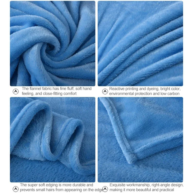 Manta de Flanela Coral de Cor Sólida, Super Macia, Cobertura Xadrez, Capa para Sofá, Lençóis Quentes de Inverno, Fácil de Lavar, Mantas de Pelo Sintético, 70x100cm, 200x230cm