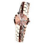 Relógio de Quartzo para Casal FNGEEN 5808 com Bracelete de Aço Feminino, Superfície Café Aço Castanho, Superfície Preta Aço Preto, Superfície Branca Aço Inoxidável, Superfície Preta Aço Branco, Superfície Azul Aço Inoxidável