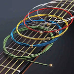 Conjunto de 6 Cordas Multicolor para Guitarra E-A, Cordas para Guitarra E-A