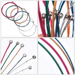 Conjunto de 6 Cordas Multicolor para Guitarra E-A, Cordas para Guitarra E-A