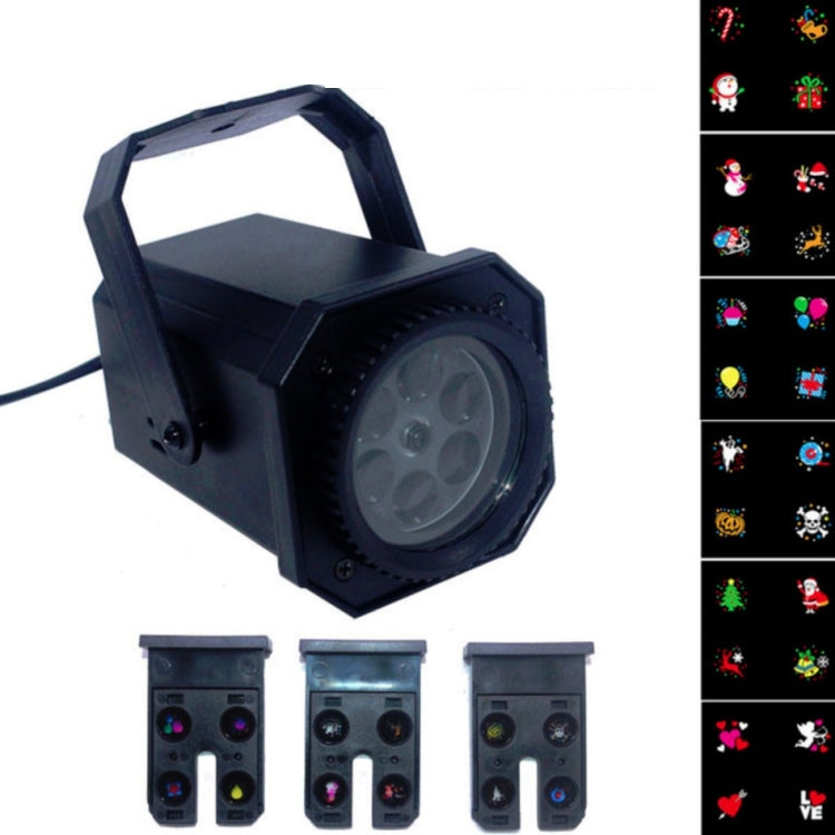 Luz Laser de Efeito de Projeção de Padrão de Floco de Neve de Natal Iluminação de Palco LED 8W, Ficha US, Ficha EU