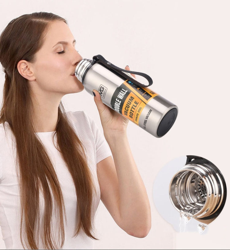 Copo Térmico Portátil para Exterior com Grande Capacidade, 500ml, 750ml, 1000ml, 1500ml