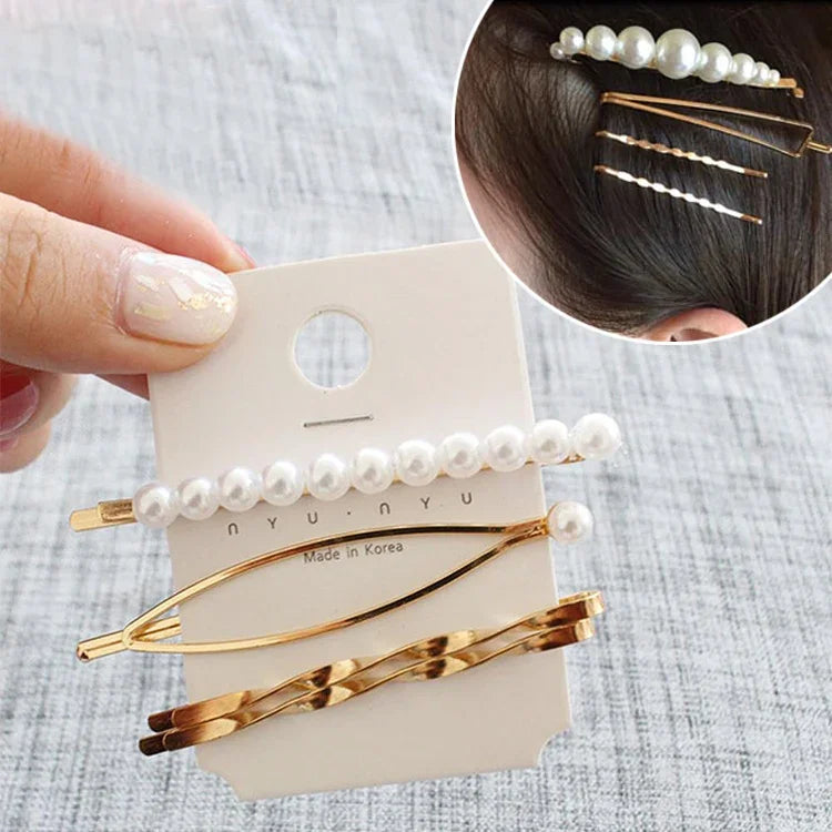Joias de Moda Pregadeiras de Cabelo Banhadas Presilhas de Pérola Femininas Cabeça Nupcial