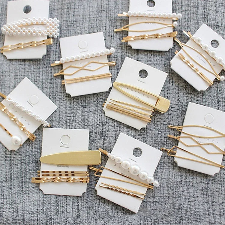 Joias de Moda Pregadeiras de Cabelo Banhadas Presilhas de Pérola Femininas Cabeça Nupcial