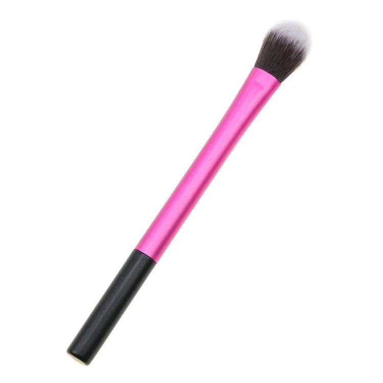Pincel de Maquilhagem com Tubo de Alumínio Rosa Pincel para Iluminar Sombra de Olhos