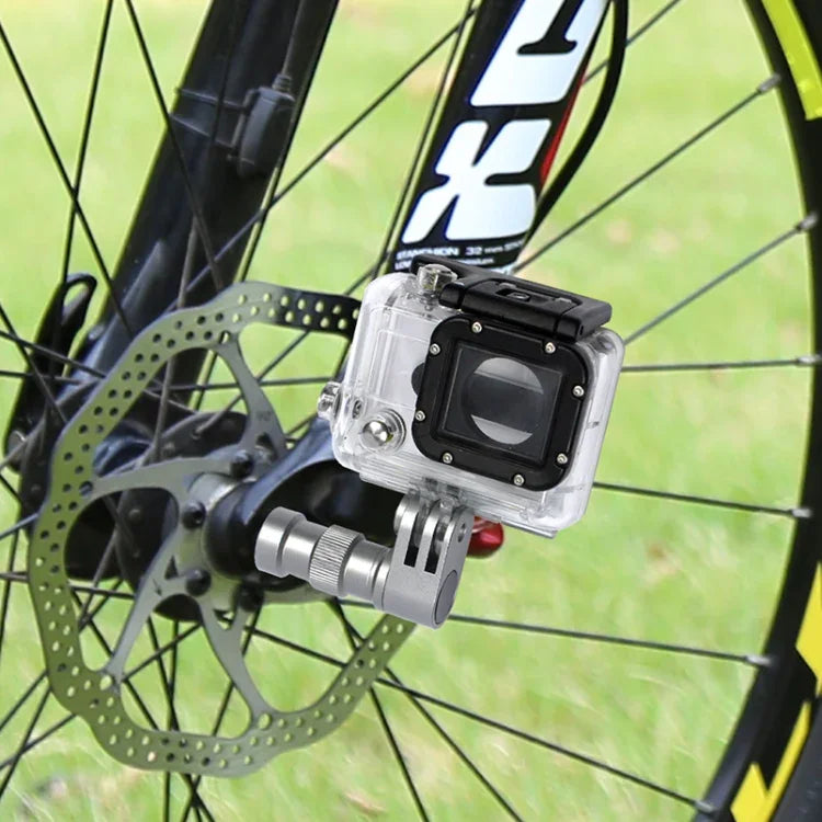 Suporte de Eixo para Roda de Bicicleta, Suporte Fixo de Extensão para GoPro, Xiaomi Yi etc