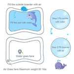 Colchão de Água Inflável para Brincar em Aquário para Bebé, Tapete para Deitar, Azul Claro 66*50cm, Branco 60*50cm, Azul 60*50cm