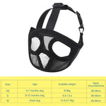 Máscara de Boca para Bulldog para Animais Suprimentos para Animais, Versão com Rede Completa, XXS, XS, S, M, L