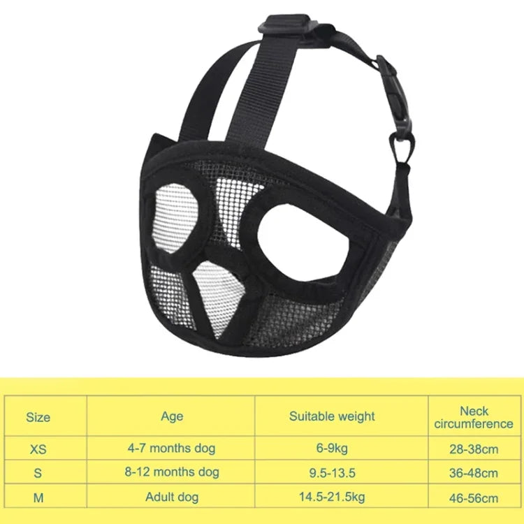Máscara de Boca para Bulldog para Animais Suprimentos para Animais, Versão com Rede Completa, XXS, XS, S, M, L