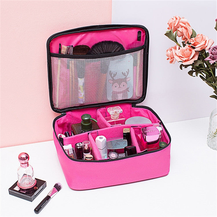 Bolsa de Cosméticos Grande Capacidade Bolsa de Lavagem Simples Bolsa de Viagem Impermeável Bolsa de Armazenamento de Cosméticos Portátil, Bolso de Rede, Bolso