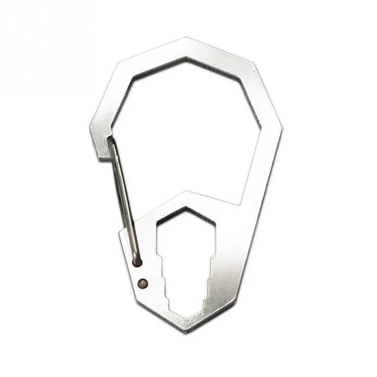 Ferramenta de Camping EDC Exterior Chave Hexagonal Mosquetão de Aço Inoxidável Fivela de Escalada Multifuncional Chaveiro com Fivela