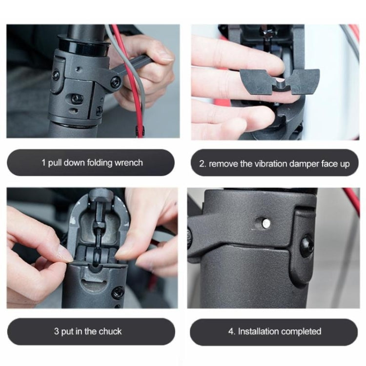 Amortecedor de Borracha 3 em 1 para Absorção de Choques e Antichoque com Punho para Scooter Elétrico Xiaomi