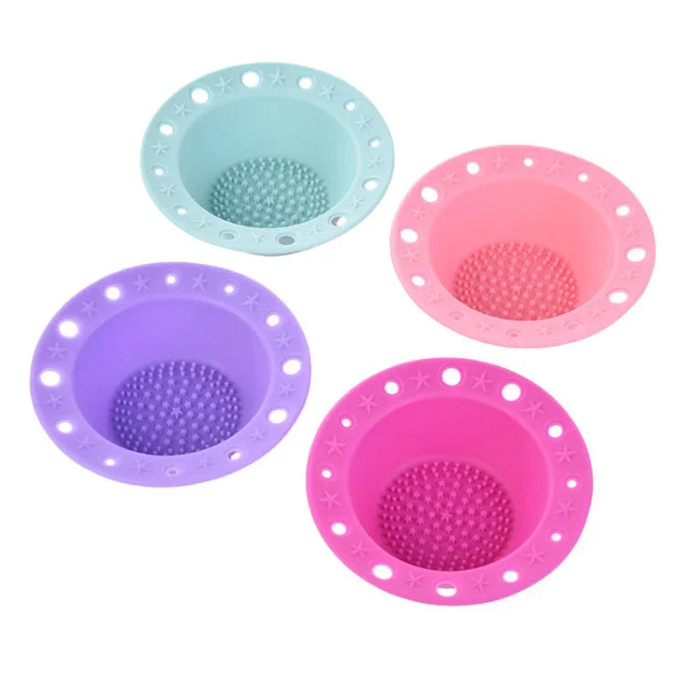 Bandeja de Pincéis de Silicone para Ferramentas de Beleza Tigela Especial para Limpeza de Pincéis de Maquilhagem