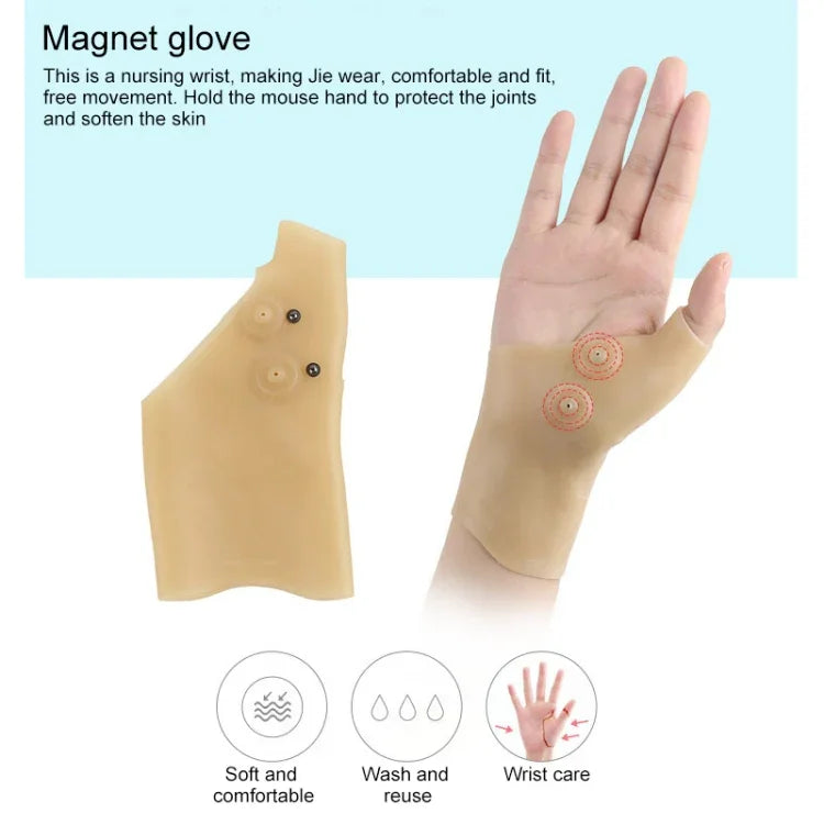 Luvas de Cuidados para Mãos com Teclado, Protetor de Pulso em Silicone com Massagem, Protetor de Pulso