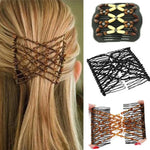 3 PCS Faixa de Cabelo Elástica Mágica DIY Vintage Criador de Penteados de Moda Pente de Coque Pregadeiras de Metal Acessórios para Cabelo