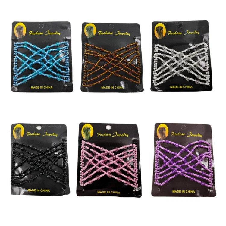 3 PCS Faixa de Cabelo Elástica Mágica DIY Vintage Criador de Penteados de Moda Pente de Coque Pregadeiras de Metal Acessórios para Cabelo