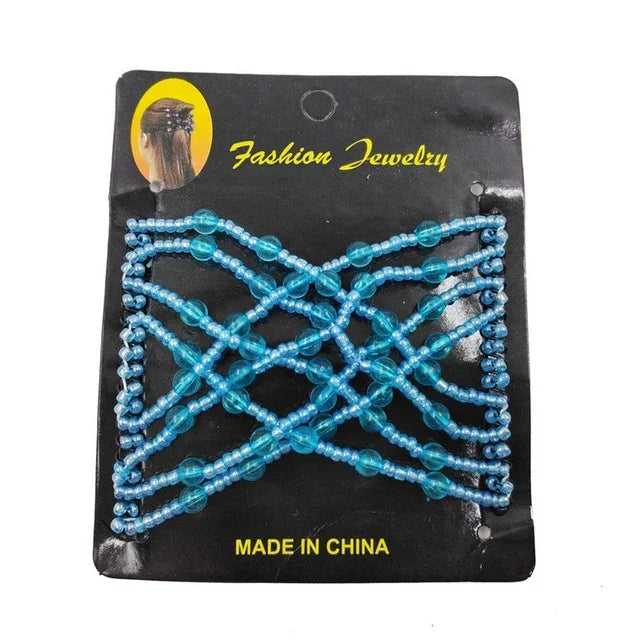 3 PCS Faixa de Cabelo Elástica Mágica DIY Vintage Criador de Penteados de Moda Pente de Coque Pregadeiras de Metal Acessórios para Cabelo