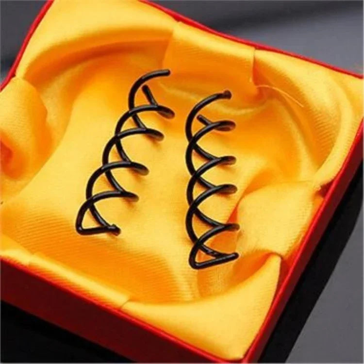 5pcs Grampos de Cabelo Espiral Acessórios Grampos Grampos Espiral Chuck Grampos Cabeça Y Forma de Pino Redondo Bandolete