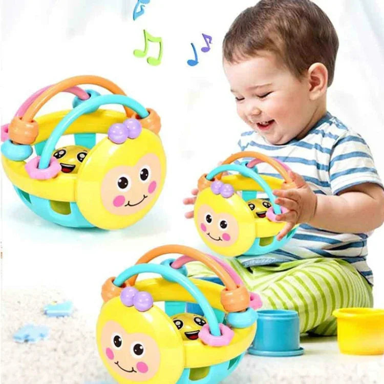 Chocalho de Mão de Borracha Macia em Forma de Abelha, Brinquedo Educativo Precoce para Crianças, Sino de Mão para Bebé, Haltere Abelha