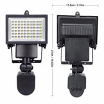 Luz de segurança exterior solar com sensor, holofote, luzes solares de poupança de energia, 60 LEDs, 100 LEDs, 120 LEDs