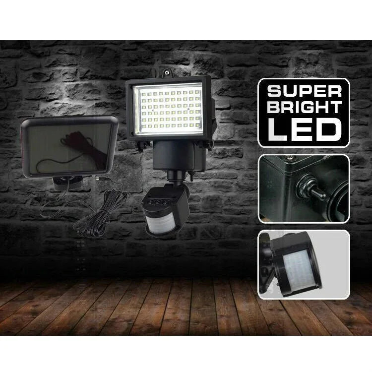 Luz de segurança exterior solar com sensor, holofote, luzes solares de poupança de energia, 60 LEDs, 100 LEDs, 120 LEDs