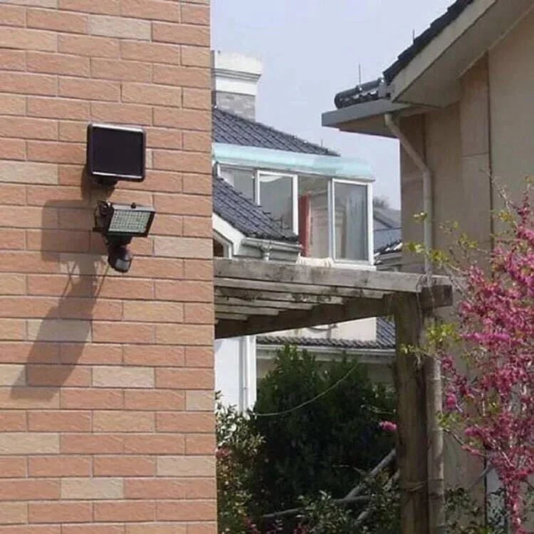 Luz de segurança exterior solar com sensor, holofote, luzes solares de poupança de energia, 60 LEDs, 100 LEDs, 120 LEDs