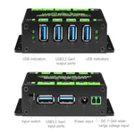 Waveshare 23929 USB HUB, Extensão de 4 Portas USB 3.2, Hosts Duplos com Comutação, Multi Proteções, 23929