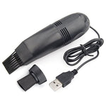 Mini Aspirador USB para Teclado de Secretária com Escovas