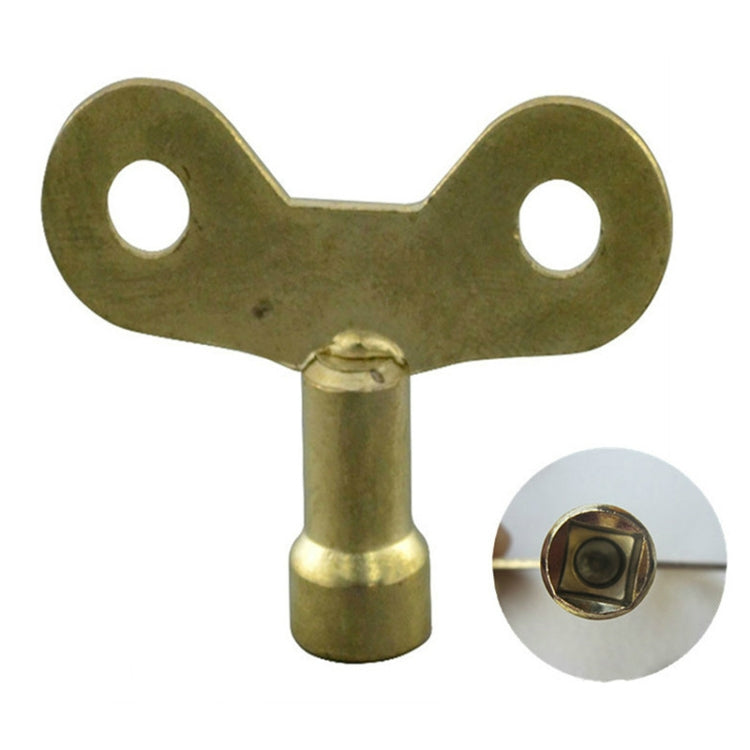 5 PCS Chave para Torneira em Latão Maciço para Radiador, Encanamento, Drenagem, Soquete Quadrado, Diâmetro Interno 6,25 mm
