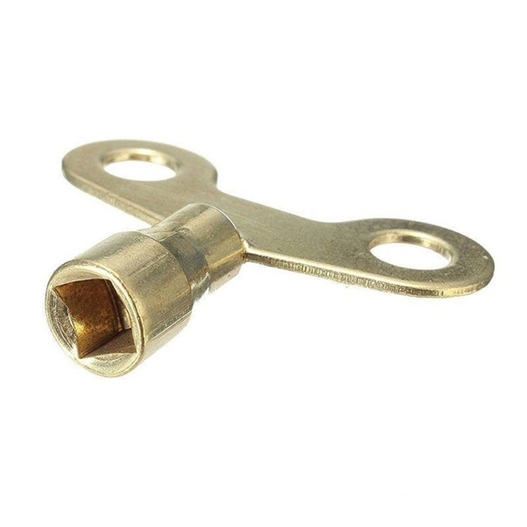5 PCS Chave para Torneira em Latão Maciço para Radiador, Encanamento, Drenagem, Soquete Quadrado, Diâmetro Interno 6,25 mm