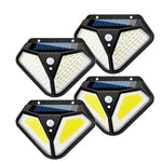 Lâmpada de parede solar com corpo de indução, lâmpada de jardim, vila, iluminação exterior impermeável, lâmpada de rua, 102 LED